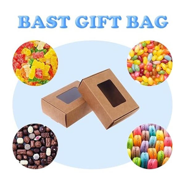 Ywin 96 piezas de mini caja de papel kraft con cajas de