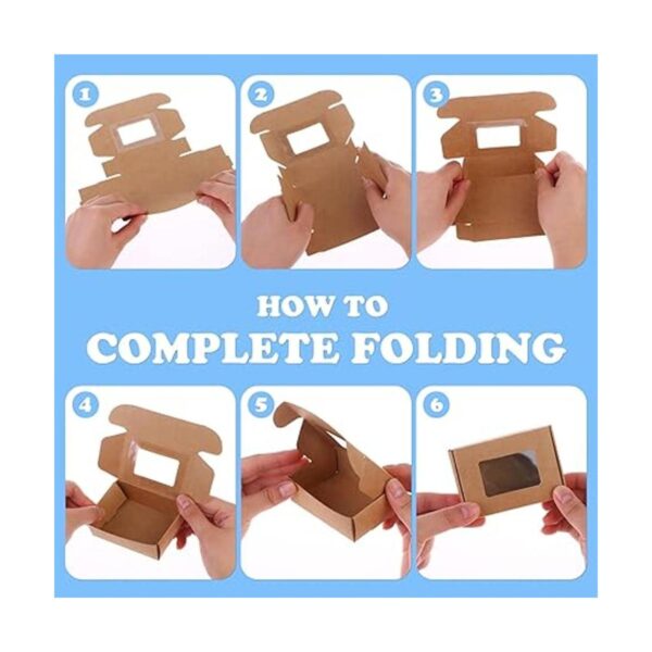 Ywin 96 piezas de mini caja de papel kraft con cajas de