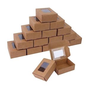 Ywin 96 piezas de mini caja de papel kraft con cajas de