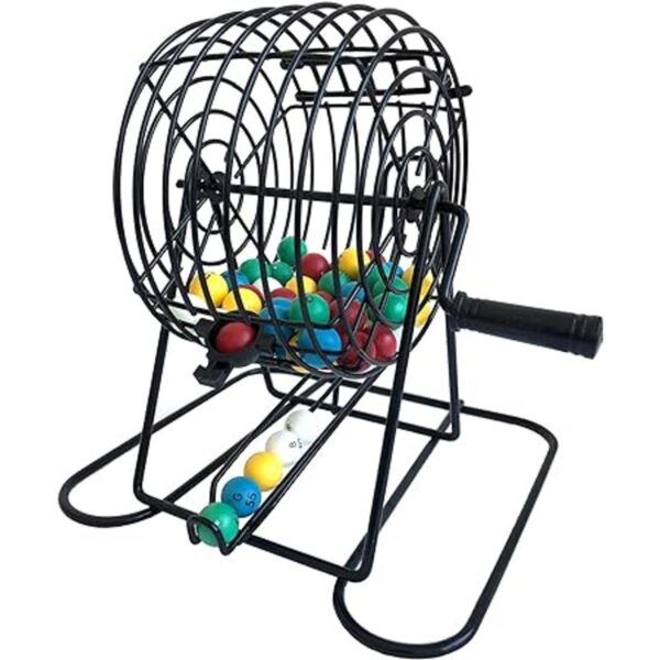 Yuanhe Juego de bingo de lujo incluye jaula de metal 500_2