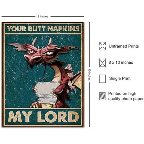 Your Butt Servilletas My Lord Decoraciones de dragón