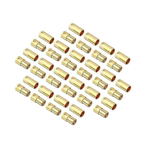 Youme 20 pares de conectores de bala banana dorada de