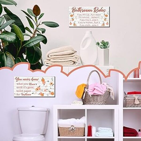 Yookeer 2 piezas de placa de pared para reglas de baño