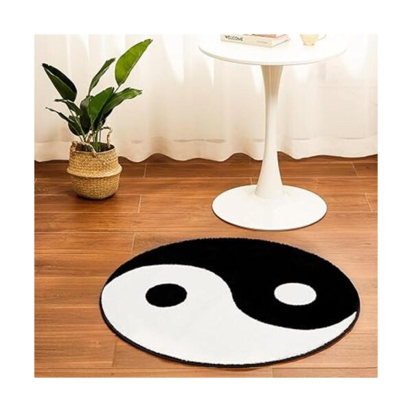 Ying Yang Alfombra decorativa Yin Yang alfombra circular