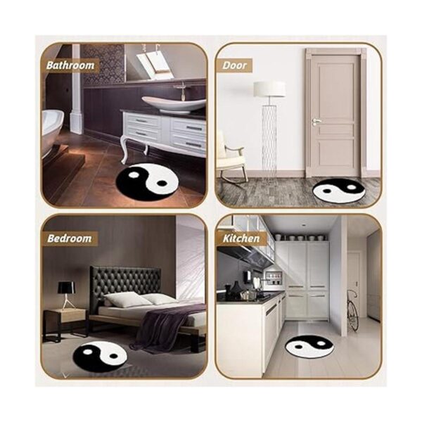 Ying Yang Alfombra decorativa Yin Yang alfombra circular