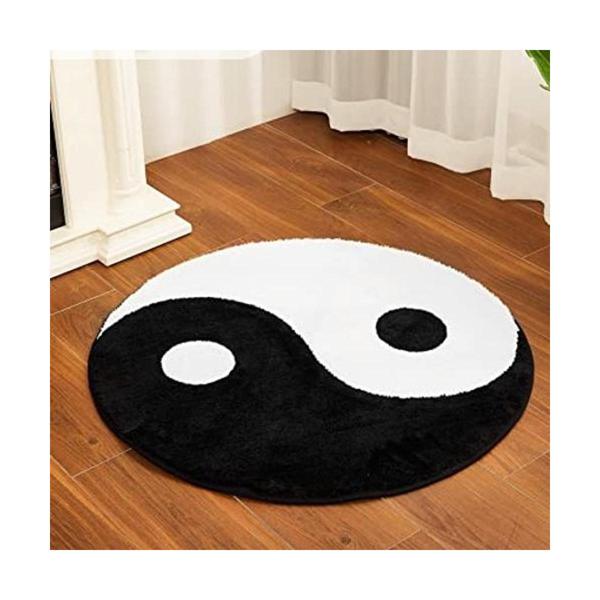 Ying Yang Alfombra decorativa Yin Yang alfombra circular