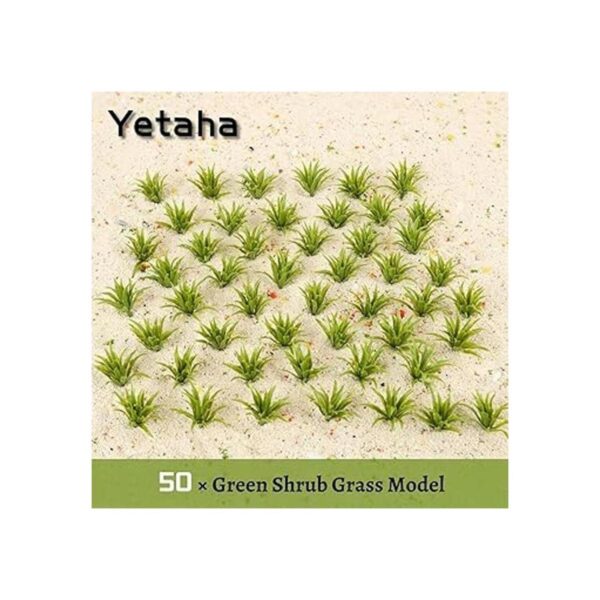 Yetaha 50 piezas modelo de arbustos verdes plantas