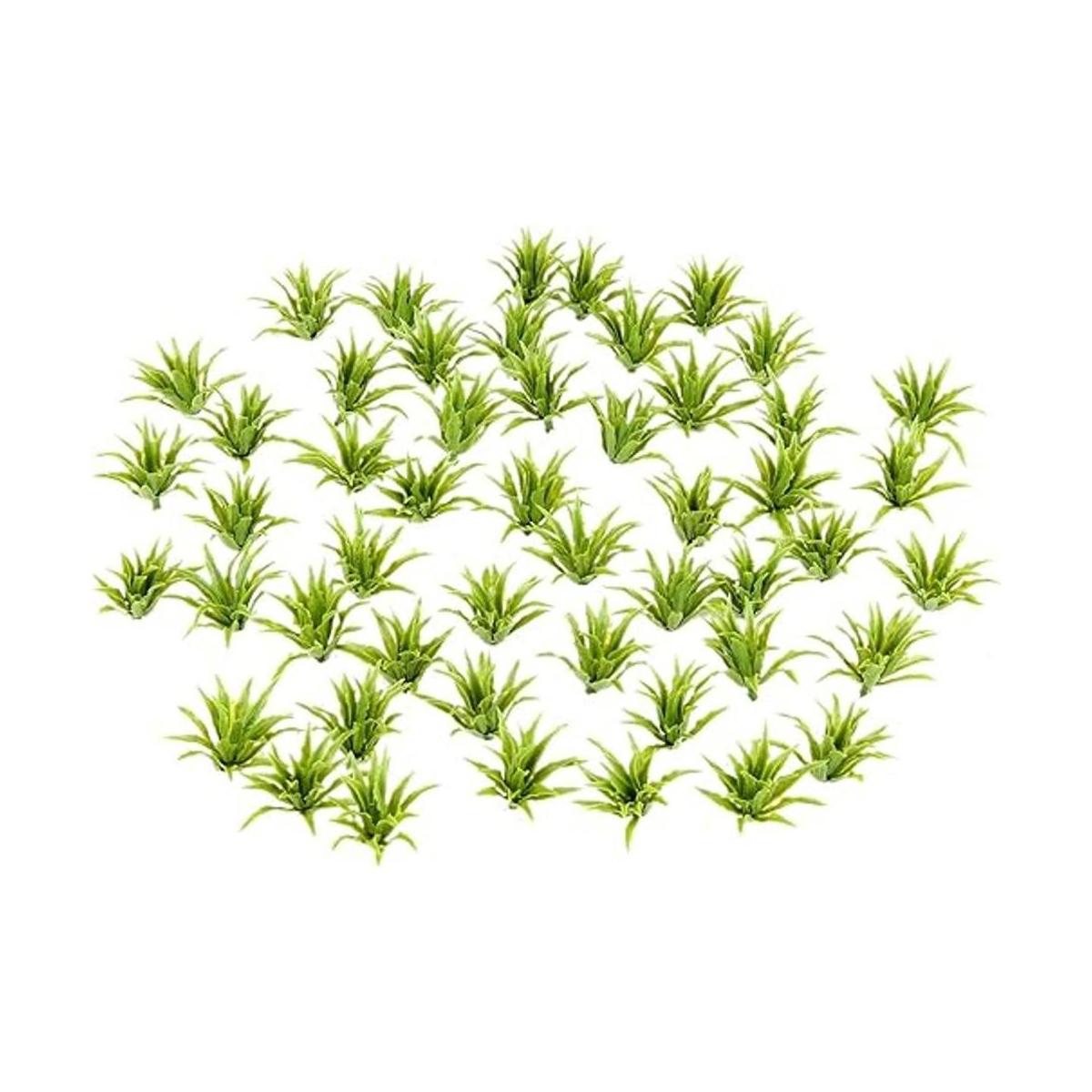 Yetaha 50 piezas modelo de arbustos verdes plantas