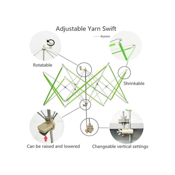 Yarn Swift Ovillo de hilo para tejer paraguas para