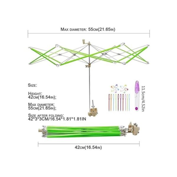 Yarn Swift Ovillo de hilo para tejer paraguas para