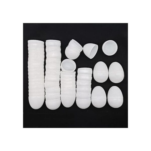 YTYKINOY 30 huevos de Pascua de plástico blanco en blanco_2