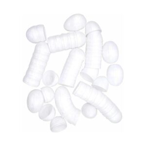 YTYKINOY 30 huevos de Pascua de plástico blanco en blanco_1