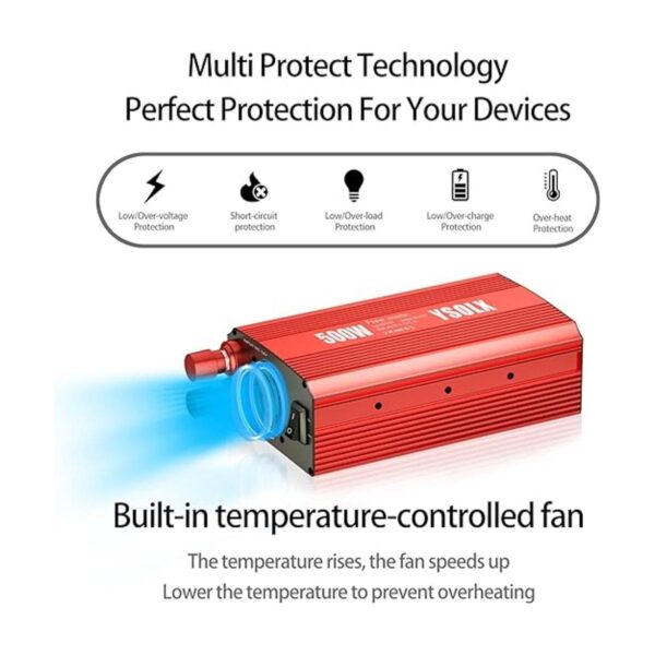YSOLX Inversor de corriente de 500 W convertidor de_2