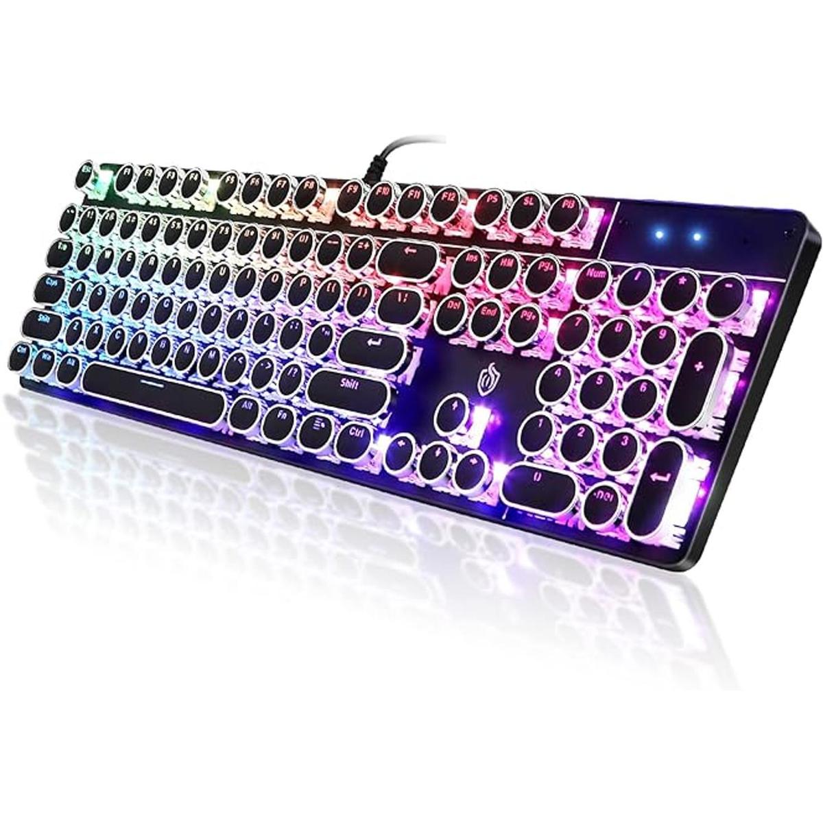 YSCP Teclado mecánico para juegos estilo máquina de