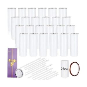 YOUKE OLA Paquete de 24 vasos de sublimación rectos y
