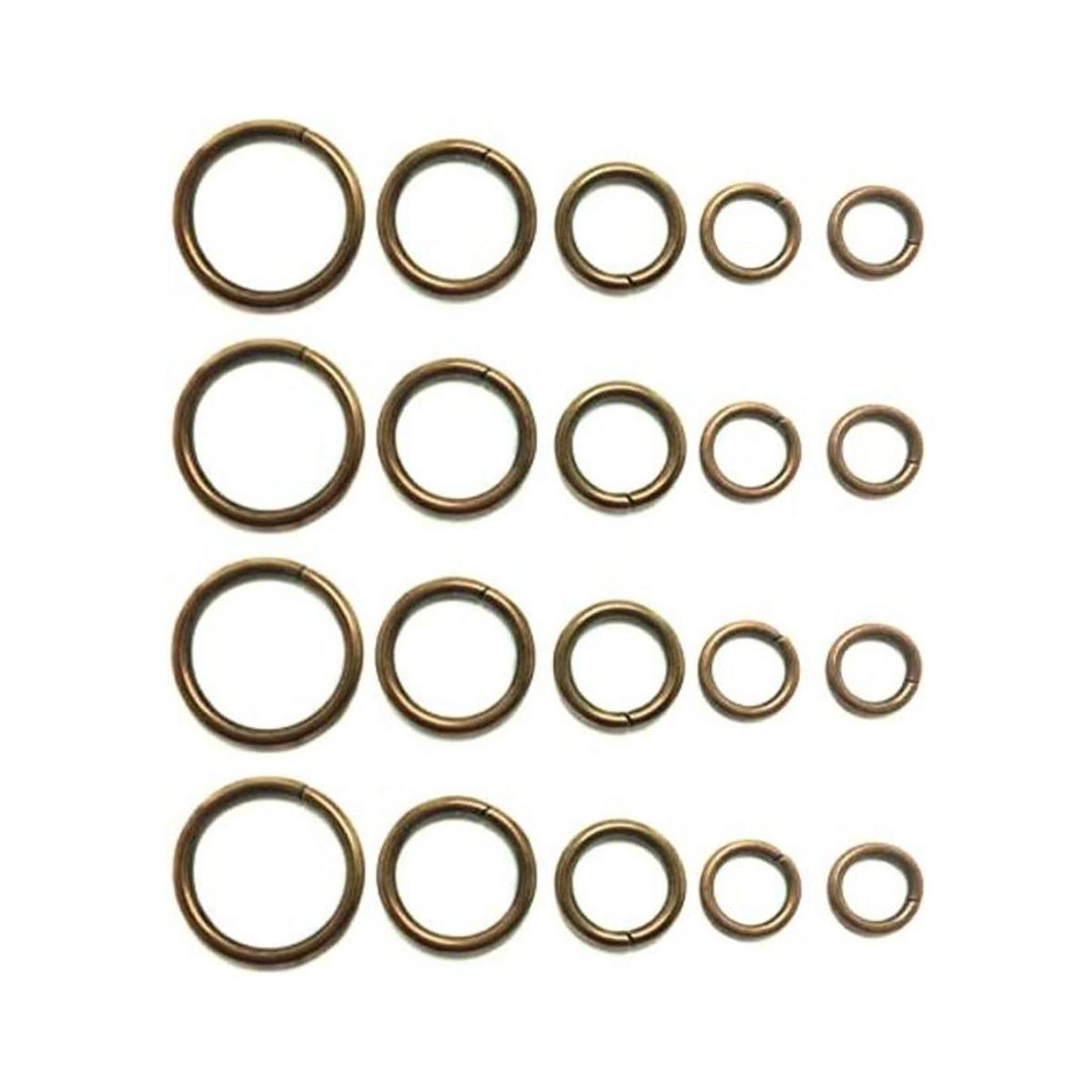 YIXISBest 50 piezas de bronce surtido de anillos de metal