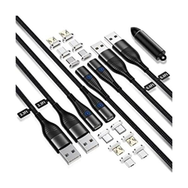 YKZ Cable de carga magnético 3 en 1 cable USB multiimán_1