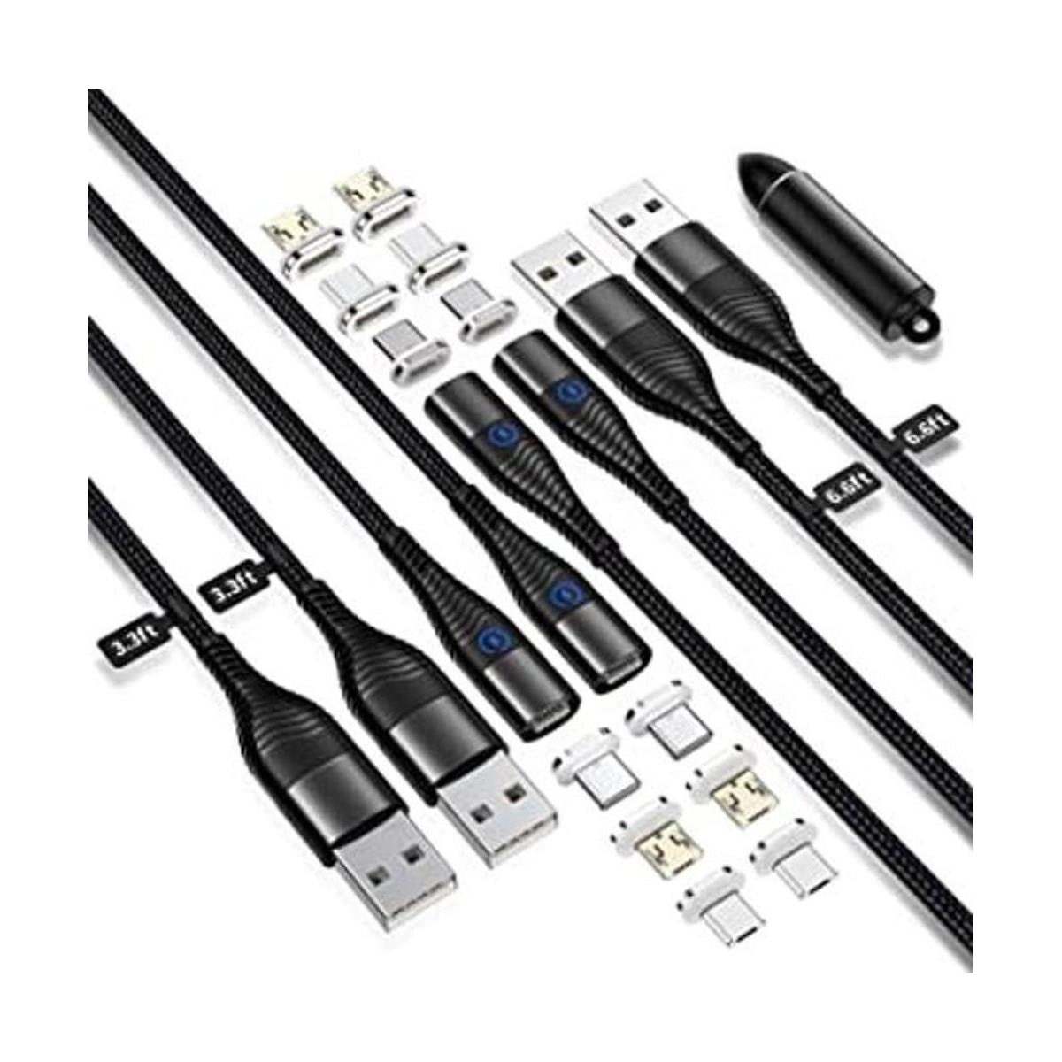 YKZ Cable de carga magnético 3 en 1 cable USB multiimán