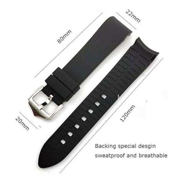 YHM Correas de reloj Correas de goma de silicona de_5