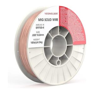 YESWELDER ER70S6 .030 pulgadas en carrete de 10 libras de