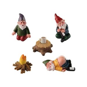 YARCHONN Adorno de gnomos de jardín en miniatura para