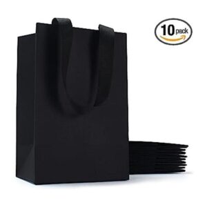 YACEYACE Bolsas de regalo negras con asas 10 bolsas de