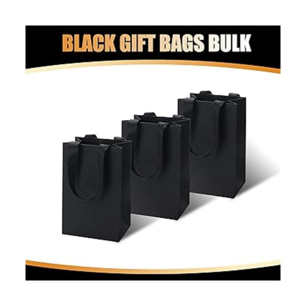 YACEYACE Bolsas de regalo negras con asas 10 bolsas de
