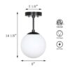 XiNBEi Lighting Lámpara de techo semiempotrable 1 luz_4