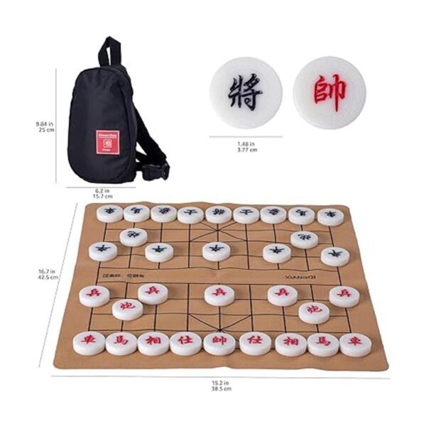 Xiangqi Juego de mesa de ajedrez chino portátil tablero_6