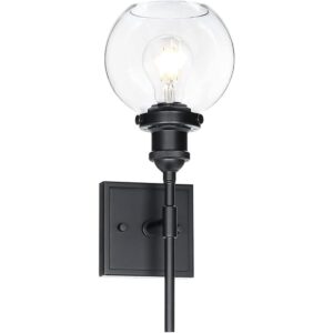 XiNBEi Lighting Lámpara de pared negra 1 lámpara de baño