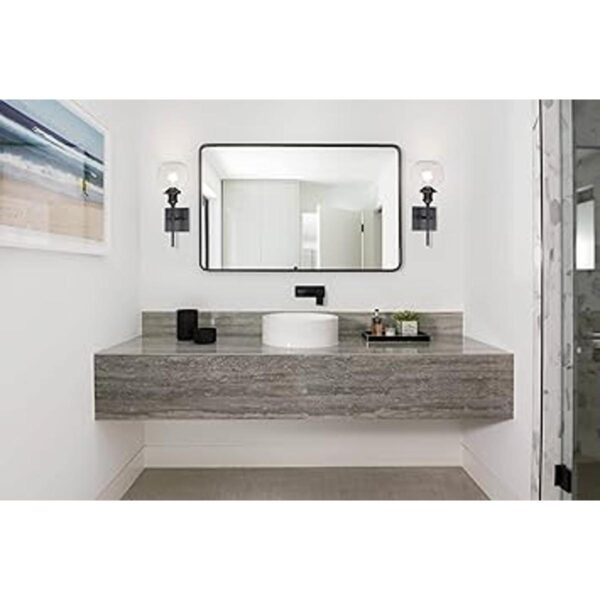 XiNBEi Lighting Lámpara de pared negra 1 lámpara de baño
