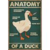 XZHDXTIN Duck Knowledge Letrero de metal de lata de_2
