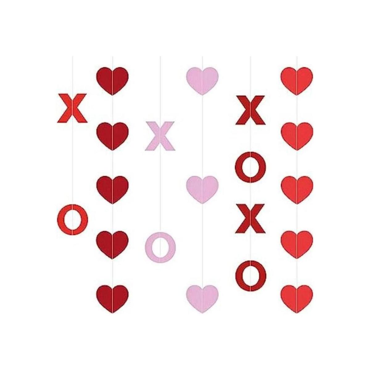 XOXO Guirnalda de San Valentín con forma de corazón