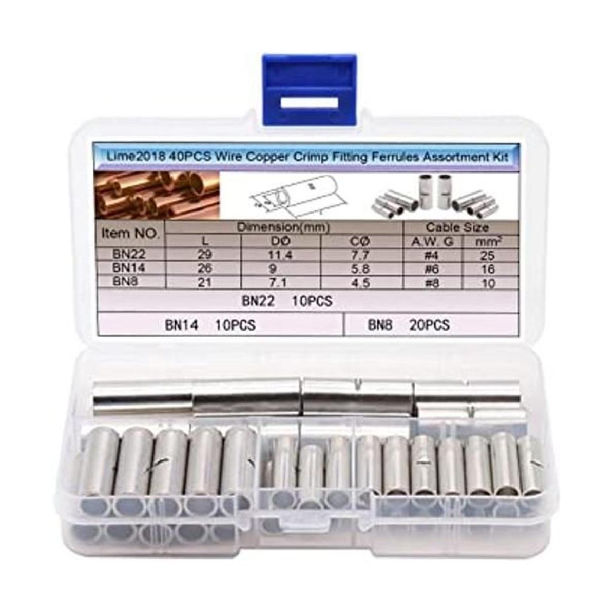 XFFCSEC Conectores a tope AWG calibre 48 Kit de empalme