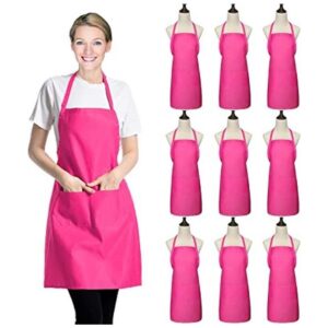 XEEYAYA Paquete de 9 delantales rosados para mujeres_1