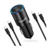Worsors Cargador de coche dual de 30 W PD3.0 adaptador_1