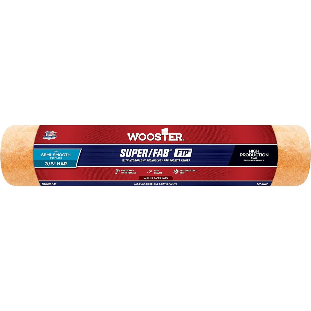 Wooster Brush rr923 9 inch Super Fab FTP Roller Cover