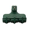 Woods 13270 Adaptador cubierto de 3 tomas color verde_1