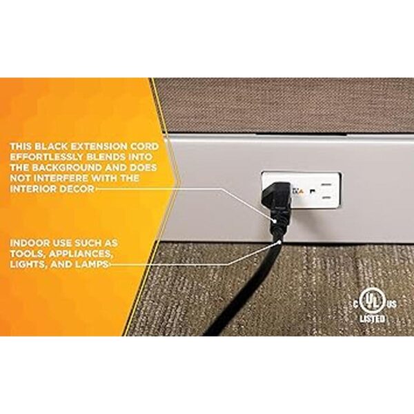Woods 5601 Cable de extensión para uso en interiores 25