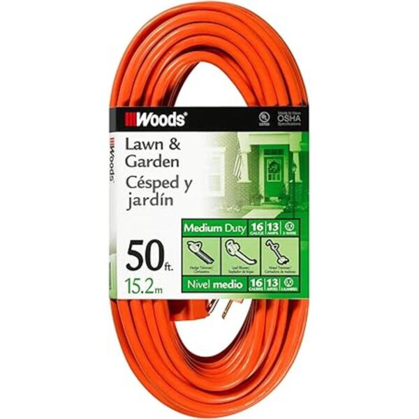 Woods 0268 163 SJTW Cable de extensión de uso general