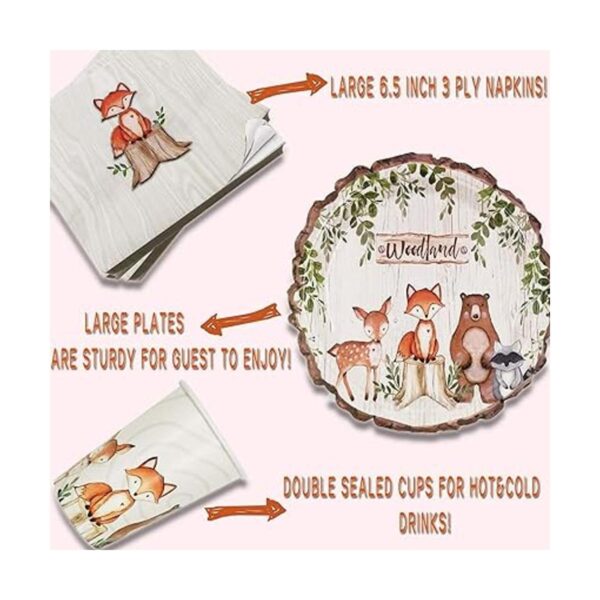 Woodland Creatures Suministros de fiesta para baby