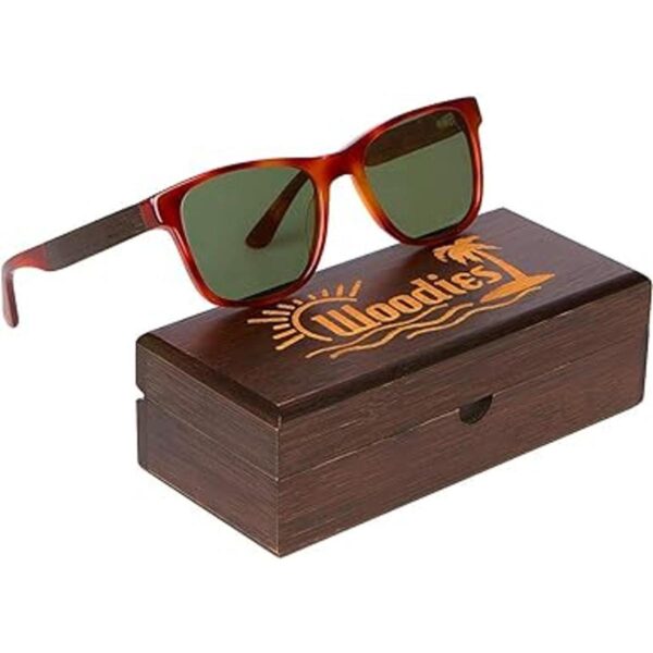 Woodies Lentes de sol de madera de nogal con acetato de