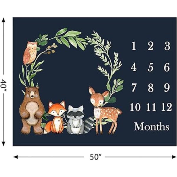 Woodland Manta mensual para bebé diseño de árbol de