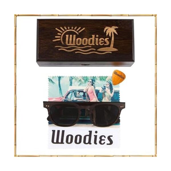 Woodies Lentes de sol Full Foster de madera de ébano con_3