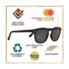 Woodies Lentes de sol Full Foster de madera de ébano con_4
