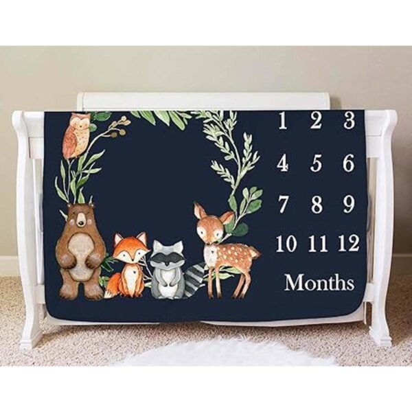 Woodland Manta mensual para bebé diseño de árbol de