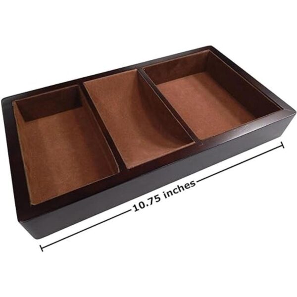 Woltar Bandeja de madera para valet con 3 compartimentos_2