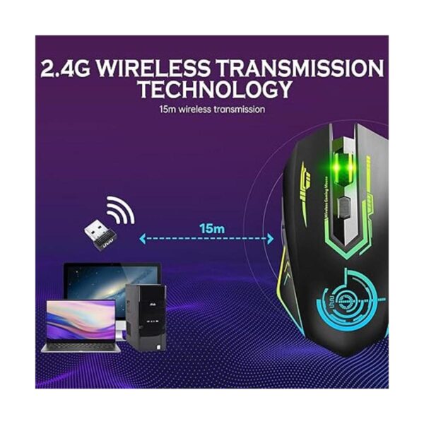 Wireless USB Gaming Mouse recargables uhuru 5 botones 7_2