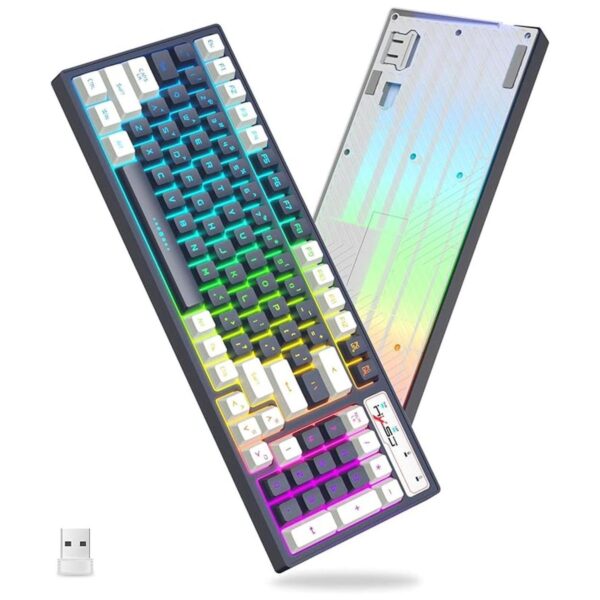 Wireless Gaming Keyboard RGB Backlit Rechargeable 2000mAh_1