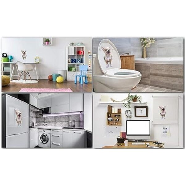 Winston Bear 3D Dog Pegatinas Paquete de 2 Excitado_5